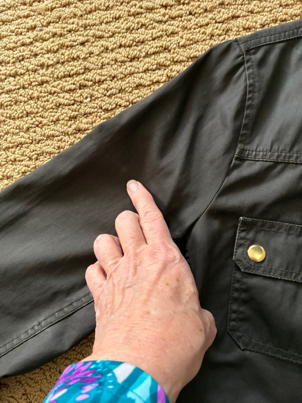 J. Crew Relaxed Boyfriend Field Jacket Olive Green Jacket Sz. Medium - Picture 12 of 12